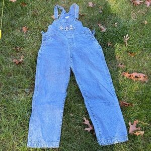 Blue Denim Overalls with Embroidery vintage